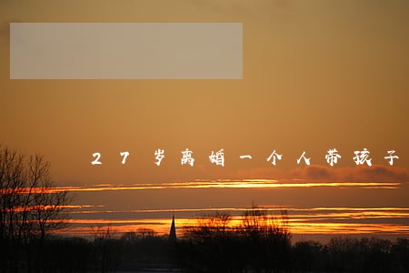 27岁离婚一个人带孩子 27岁离婚一个人带孩子