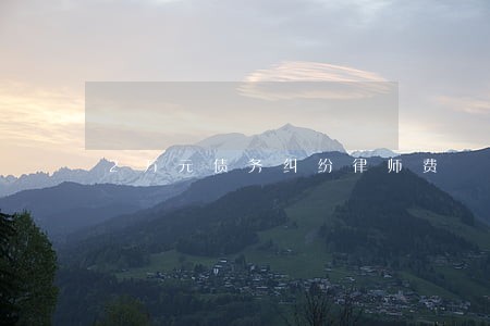 2万元债务纠纷律师费 2万元债务纠纷律师费