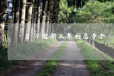 2万逾期三年利息多少 2万逾期三年利息多少