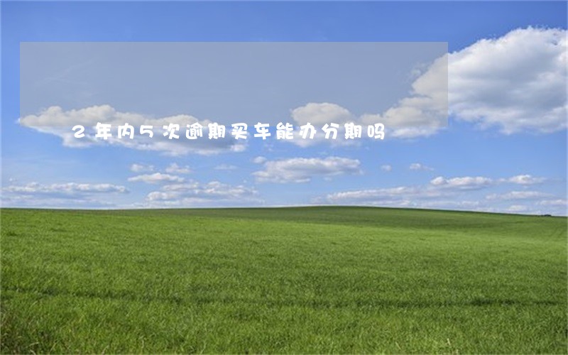2年内5次逾期买车能办分期吗 2年内5次逾期买车能办分期吗