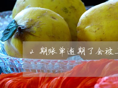 2期账单逾期了会被上诉嘛 2期账单逾期了会被上诉嘛