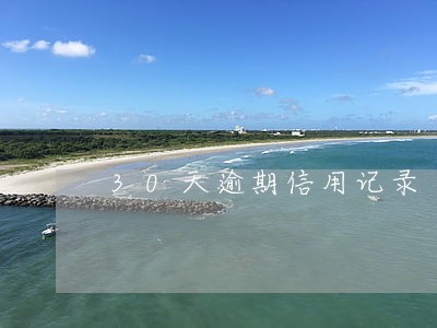 30天逾期信用记录 30天逾期信用记录