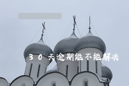 30天逾期能不能解决 30天逾期能不能解决