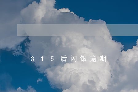 315后闪银逾期 315后闪银逾期
