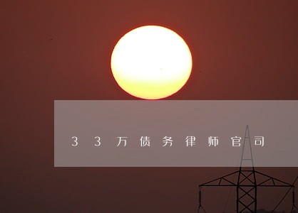 33万债务律师官司 33万债务律师官司
