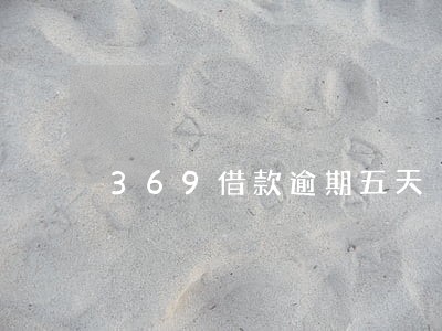 369借款逾期五天 369借款逾期五天