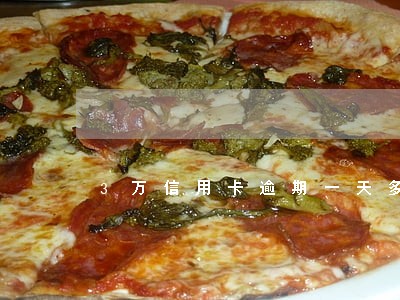 3万信用卡逾期一天多少钱 3万信用卡逾期一天多少钱