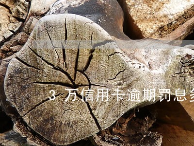 3万信用卡逾期罚息多少