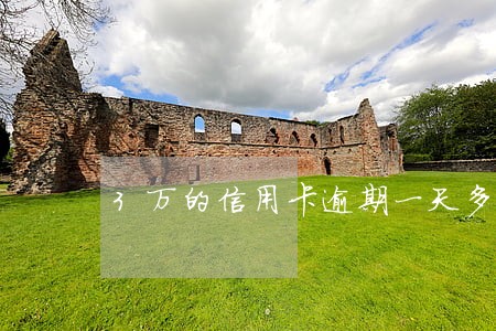3万的信用卡逾期一天多少钱 3万的信用卡逾期一天多少钱
