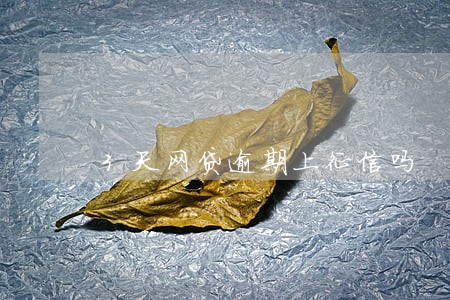 3天网贷逾期上征信吗 3天网贷逾期上征信吗