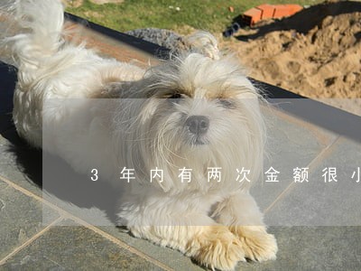 3年内有两次金额很小的逾期
