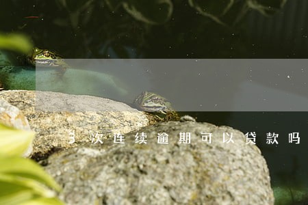 3次连续逾期可以贷款吗 3次连续逾期可以贷款吗
