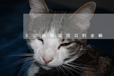 3次逾期能贷公积金嘛 3次逾期能贷公积金嘛