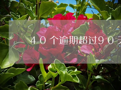 40个逾期超过90天 40个逾期超过90天