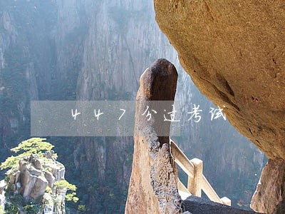 447分过考试 447分过考试