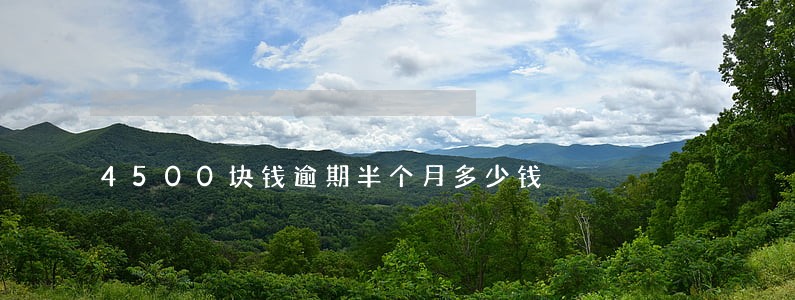 4500块钱逾期半个月多少钱 4500块钱逾期半个月多少钱