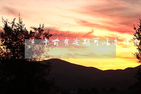 4年前有逾期可以办理车贷么