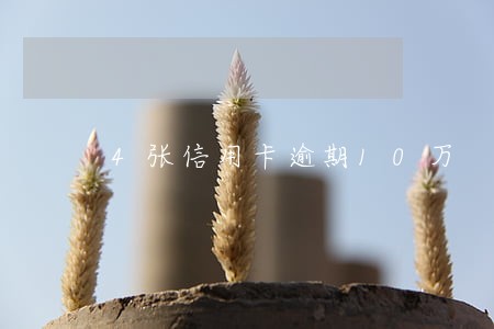 4张信用卡逾期10万 4张信用卡逾期10万