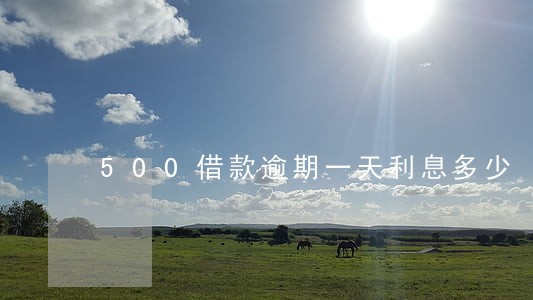 500借款逾期一天利息多少 500借款逾期一天利息多少