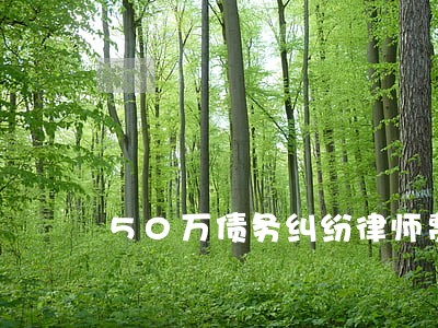 50万债务纠纷律师费多少 50万债务纠纷律师费多少