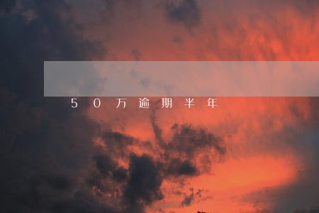 50万逾期半年 50万逾期半年