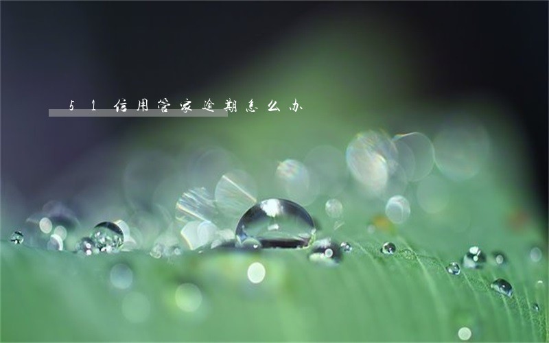 51信用管家逾期怎么办 51信用管家逾期怎么办