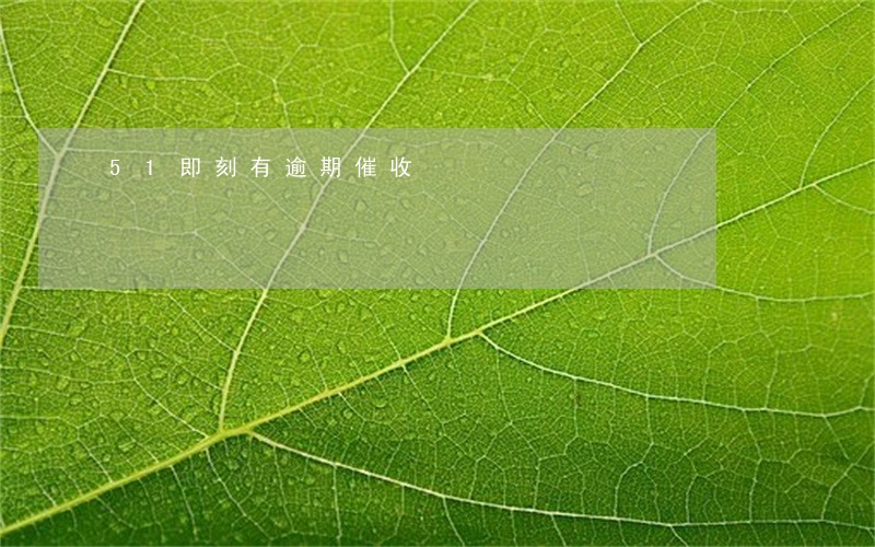 51即刻有逾期催收 51即刻有逾期催收
