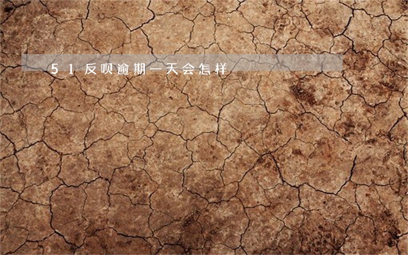 51反呗逾期一天会怎样 51反呗逾期一天会怎样