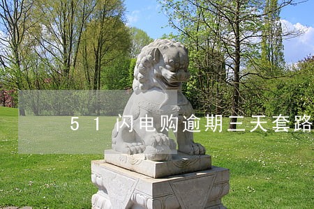 51闪电购逾期三天套路了 51闪电购逾期三天套路了