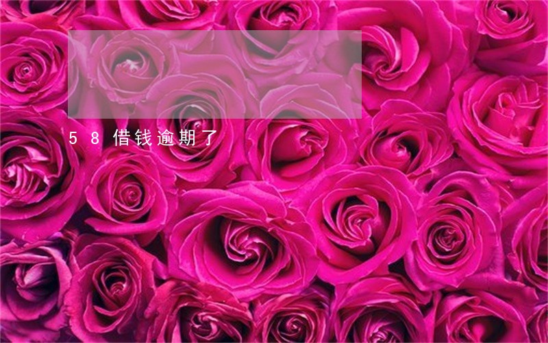 58借钱逾期了 58借钱逾期了
