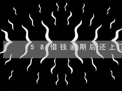 58借钱逾期后还上了还可以借吗 58借钱逾期后还上了还可以借吗