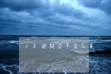 58逾期会不会立案 58逾期会不会立案