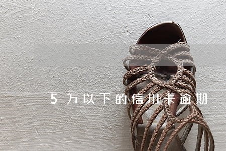 5万以下的信用卡逾期 5万以下的信用卡逾期