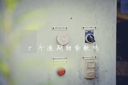 5个逾期能贷款吗 5个逾期能贷款吗