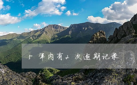 5年内有2次逾期记录 5年内有2次逾期记录