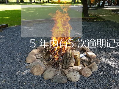 5年内有5次逾期记录 5年内有5次逾期记录