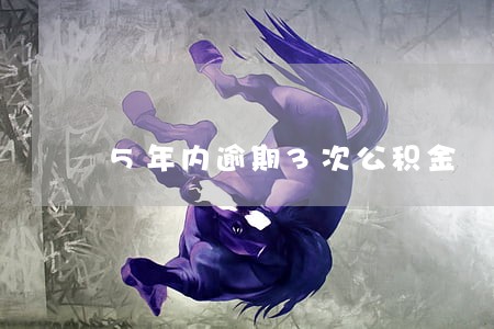 5年内逾期3次公积金