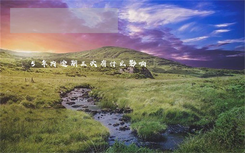 5年内逾期三次有什么影响