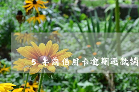 5年前信用卡逾期还款销卡 5年前信用卡逾期还款销卡