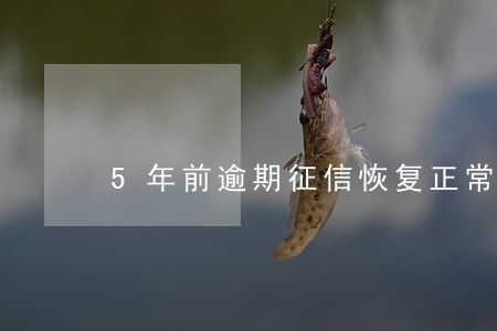 5年前逾期征信恢复正常吗 5年前逾期征信恢复正常吗