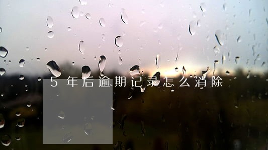 5年后逾期记录怎么消除 5年后逾期记录怎么消除