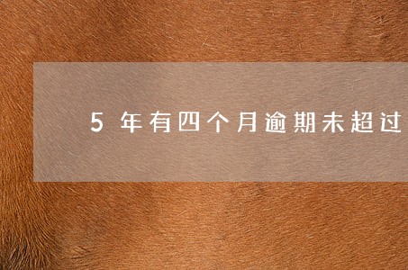 5年有四个月逾期未超过90天