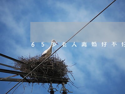 65岁老人离婚好不好 65岁老人离婚好不好