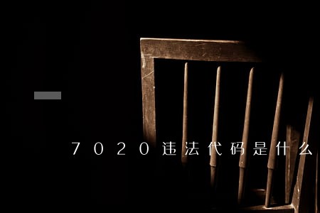 7020违法代码是什么意思 7020违法代码是什么意思