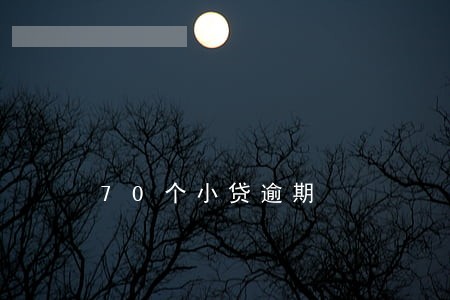 70个小贷逾期 70个小贷逾期