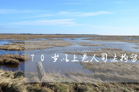 70岁以上老人司法拘留条件