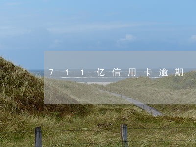 711亿信用卡逾期