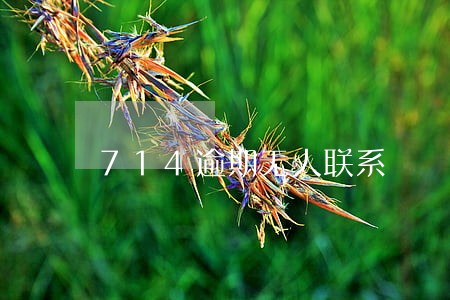 714逾期无人联系 714逾期无人联系