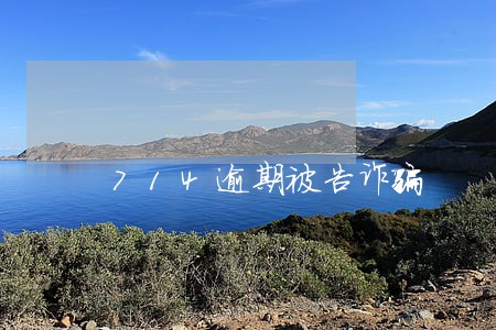 714逾期被告诈骗 714逾期被告诈骗