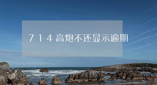 714高炮不还显示逾期